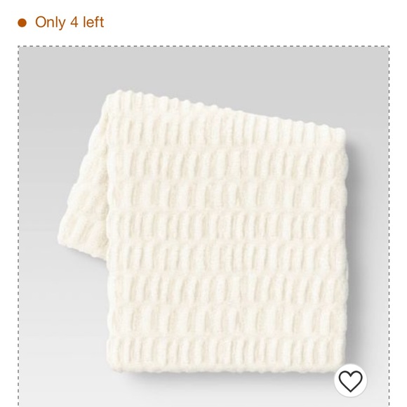 Faux Rabbit Fur Throw Blanket by Threshold - Picture 3 of 5